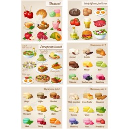 Gourmet Food Clipart Set