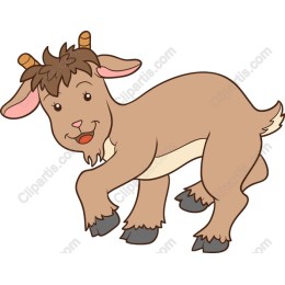 Playful Cartoon Goat