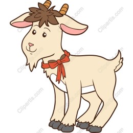 Charming Cartoon Goat