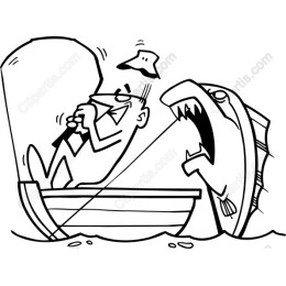 Whimsical Fisherman vs. Giant Fish