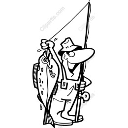 Joyful Angler Fishing