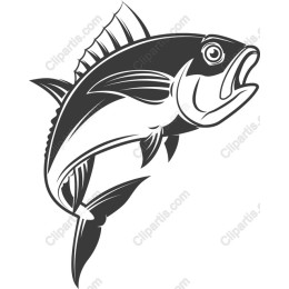 Dynamic Black and White Fish
