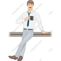 Confident Man Enjoying Coffee