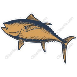 Hand-Drawn Tuna Fish