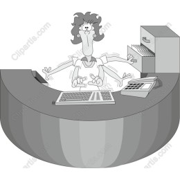 Multitasking Office Worker