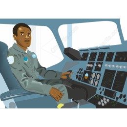 Professional Pilot in Cockpit