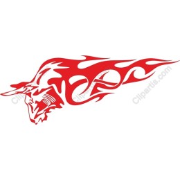 Dynamic Fiery Bull