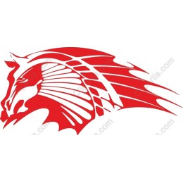Dynamic Red Horse Head