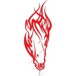 Bold Red Horse Head