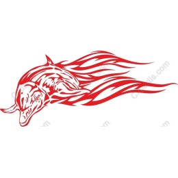 Dynamic Dolphin in Flame