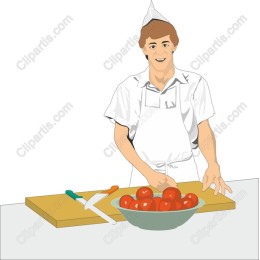 Chef Preparing Fresh Tomatoes