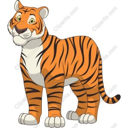 Playful Cartoon Tiger