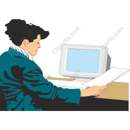 Modern Workspace - Woman at Desk