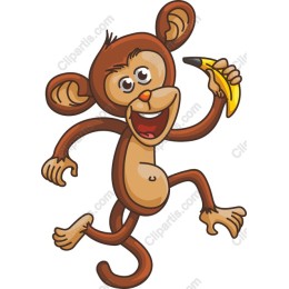 Cheerful Monkey with Banana