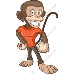 Cheerful Cartoon Monkey