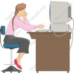 Focused Woman at Computer