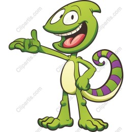 Charming Cartoon Chameleon