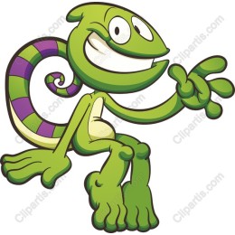 Playful Green Chameleon
