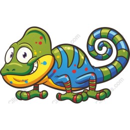 Cheerful Cartoon Chameleon