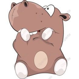 Playful Cartoon Hippo