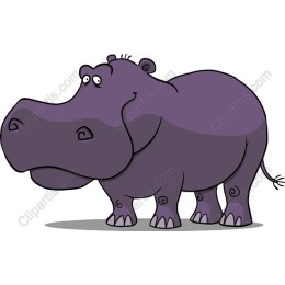 Playful Cartoon Hippopotamus