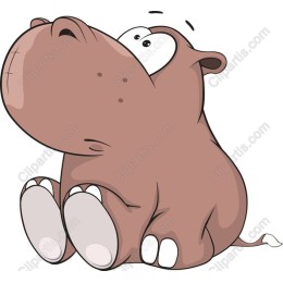 Charming Cartoon Hippo
