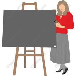 of Woman Presenting at Easel