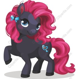 Charming Black Pony