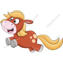 Playful Cartoon Horse