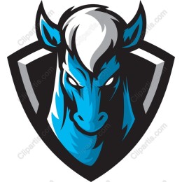 Dynamic Blue Bull Emblem
