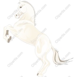 Majestic Rearing White Horse