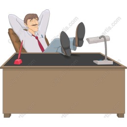 Relaxed Office Worker