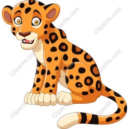 Playful Cartoon Leopard