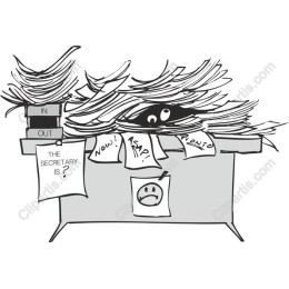 Overwhelmed Office Desk