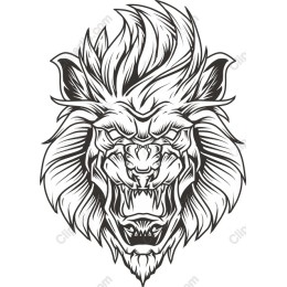 Fierce Lion Head