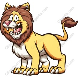 Cheerful Cartoon Lion