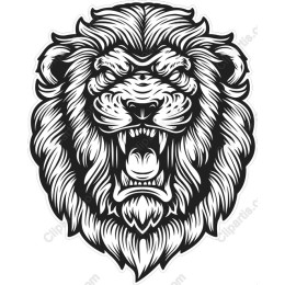 Fierce Lion Head