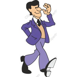 Stylish Purple Suit Character