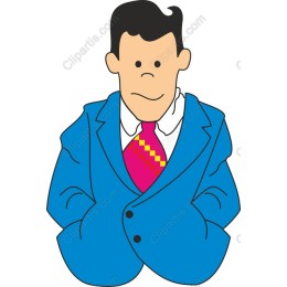 Vibrant Cartoon Businessman