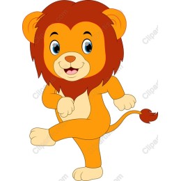 Cheerful Cartoon Lion