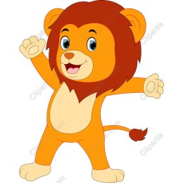 Playful Cartoon Lion