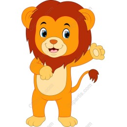 Playful Cartoon Lion