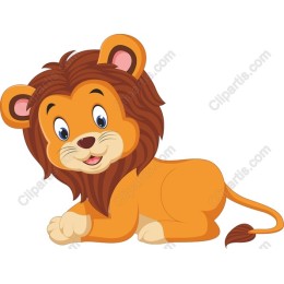 Charming Cartoon Lion