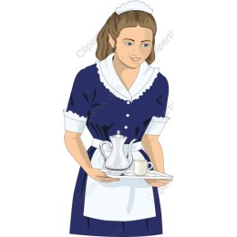 Charming Maid Serving Tea