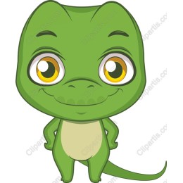 Charming Green Dinosaur
