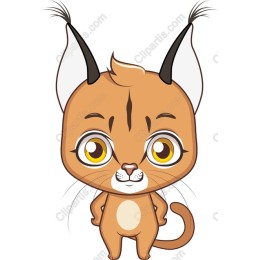 Adorable Cartoon Lynx