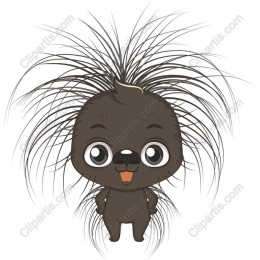 Cheerful Cartoon Porcupine