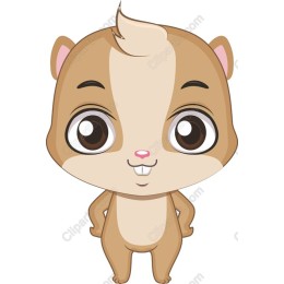Charming Cartoon Chipmunk