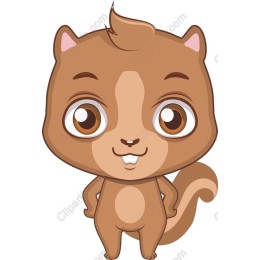 Charming Cartoon Squirrel