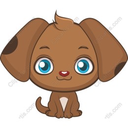 Adorable Cartoon Puppy